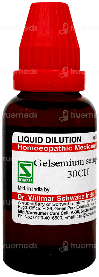 Dr Willmar Schwabe Gelsemium Sempervirens 30Ch Dilution 30Ml